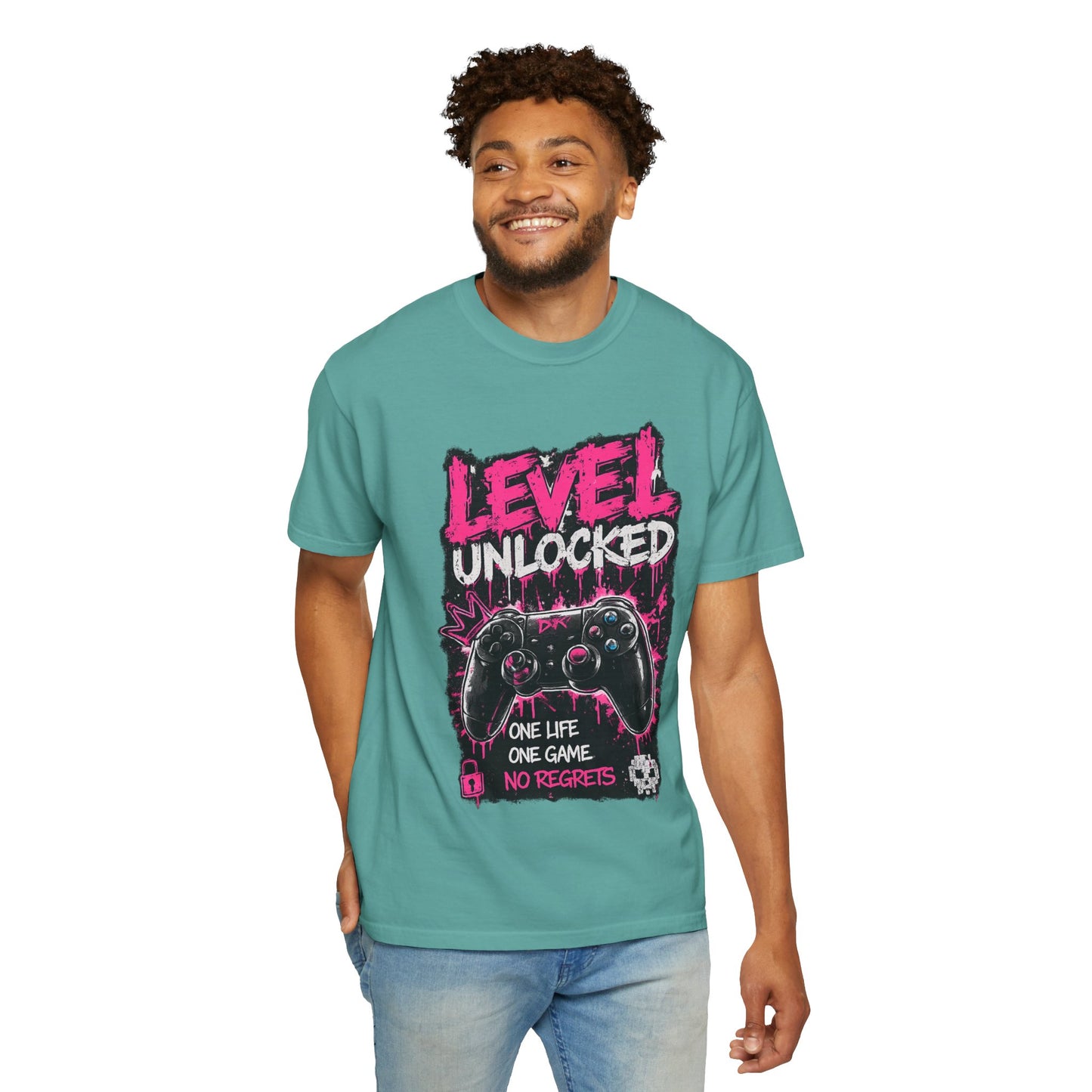 Level Unlocked Gamer T-Shirt — "One Life, One Game" Graphic Tee