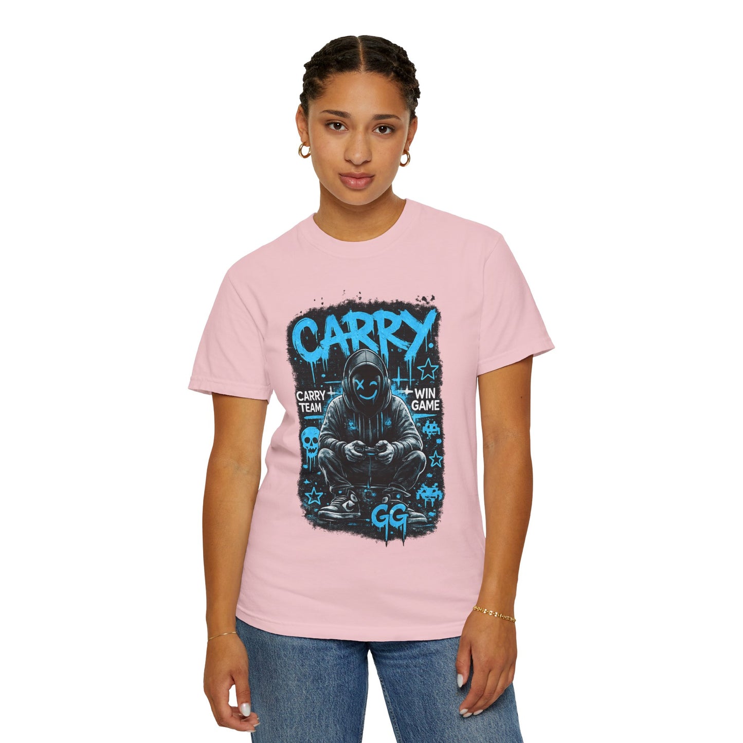 Carry Gamer Hoodie T-Shirt | Esports Gamer Graphic Tee