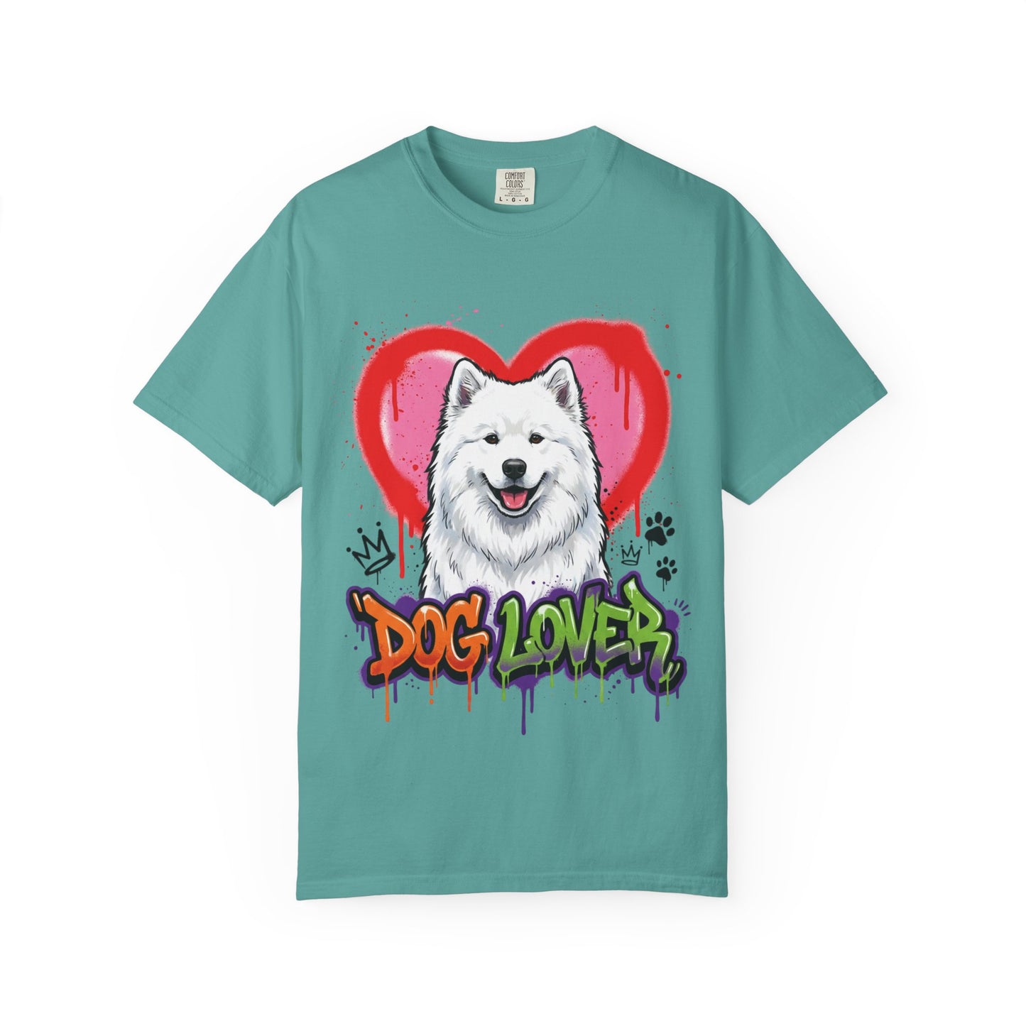 Dog Lover T-Shirt — Cute Samoyed Heart Graphic Tee