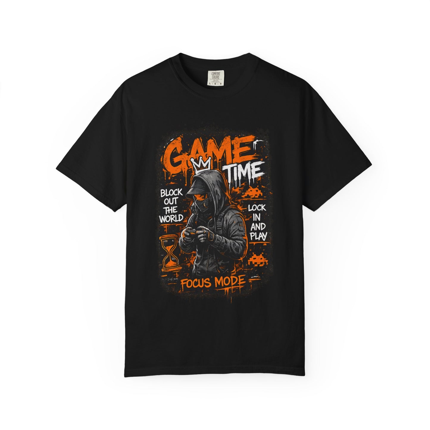 Game Time Hooded Grim Reaper illustration T-Shirt | Focus Mode, Gaming