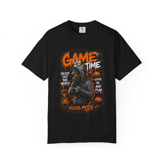 Game Time Hooded Grim Reaper illustration T-Shirt | Focus Mode, Gaming