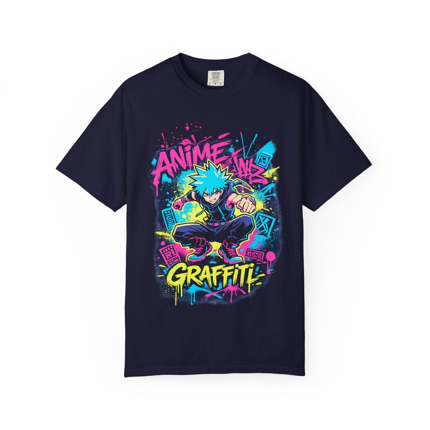 Anime Graffiti T-Shirt — Neon Street Art Skate Anime Design