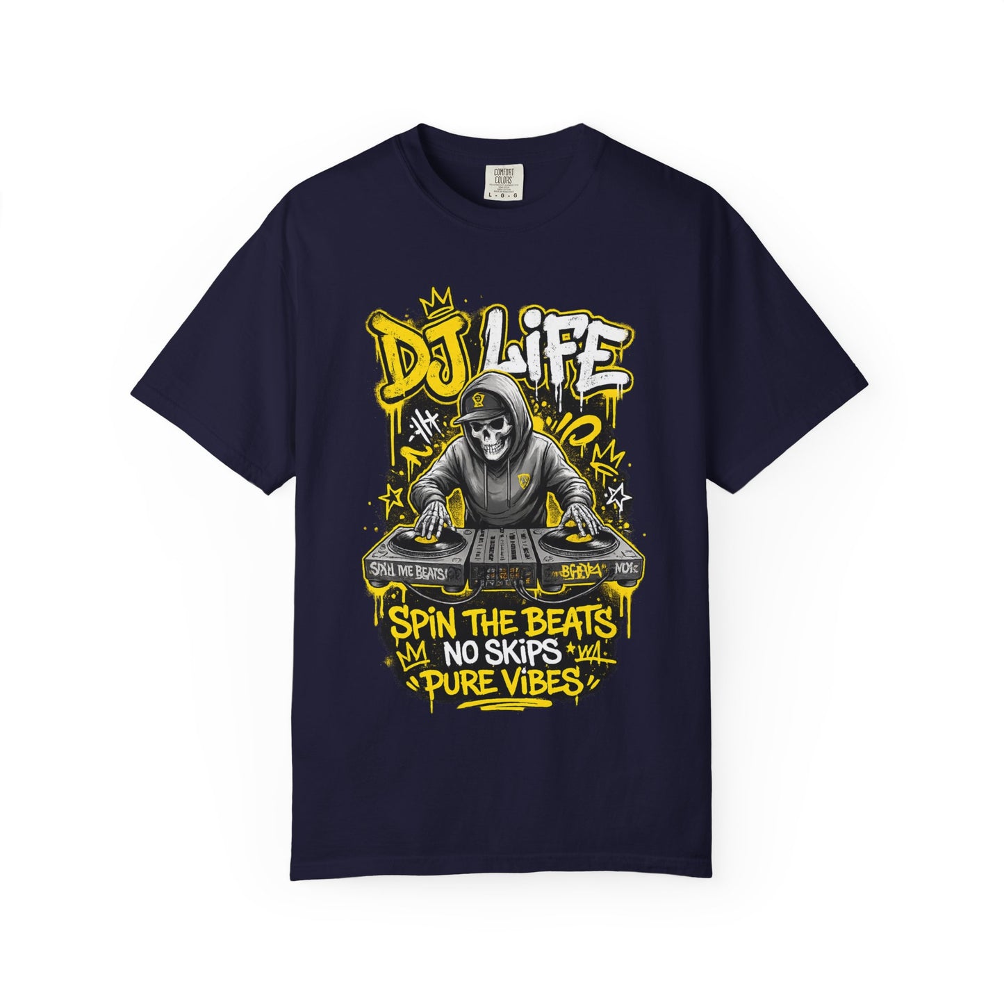 DJ Life T-Shirt — "Spin the Beats, No Skips, Pure Vibes" Graphic Tee