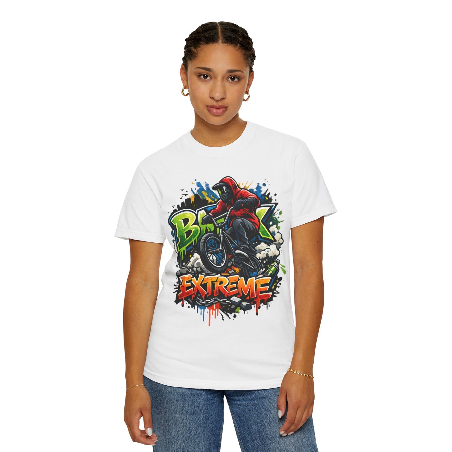 Extreme BMX Rider T-Shirt — Graffiti Stunt Bike Tee