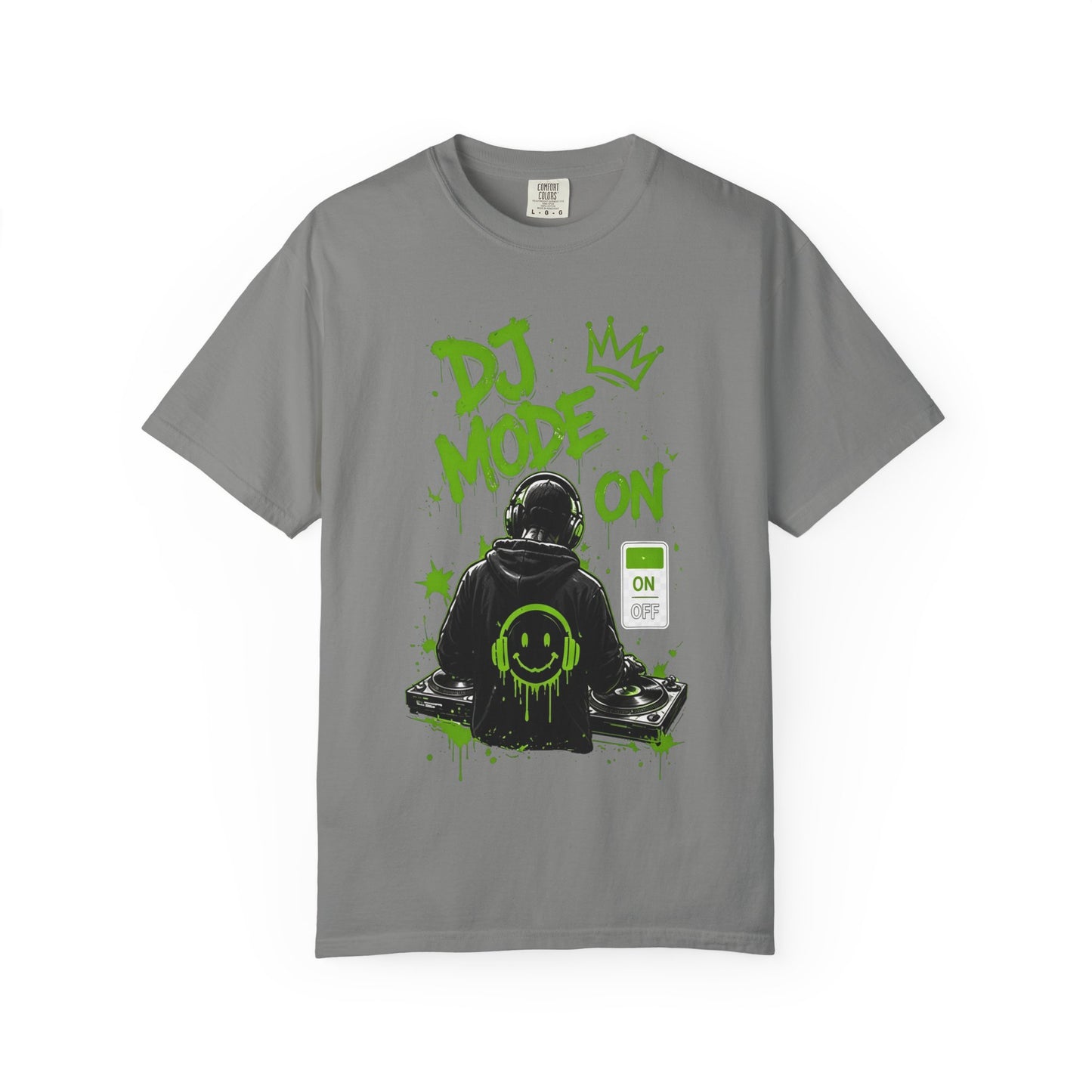 DJ Mode On T-Shirt — Neon Green DJ Graphic Tee