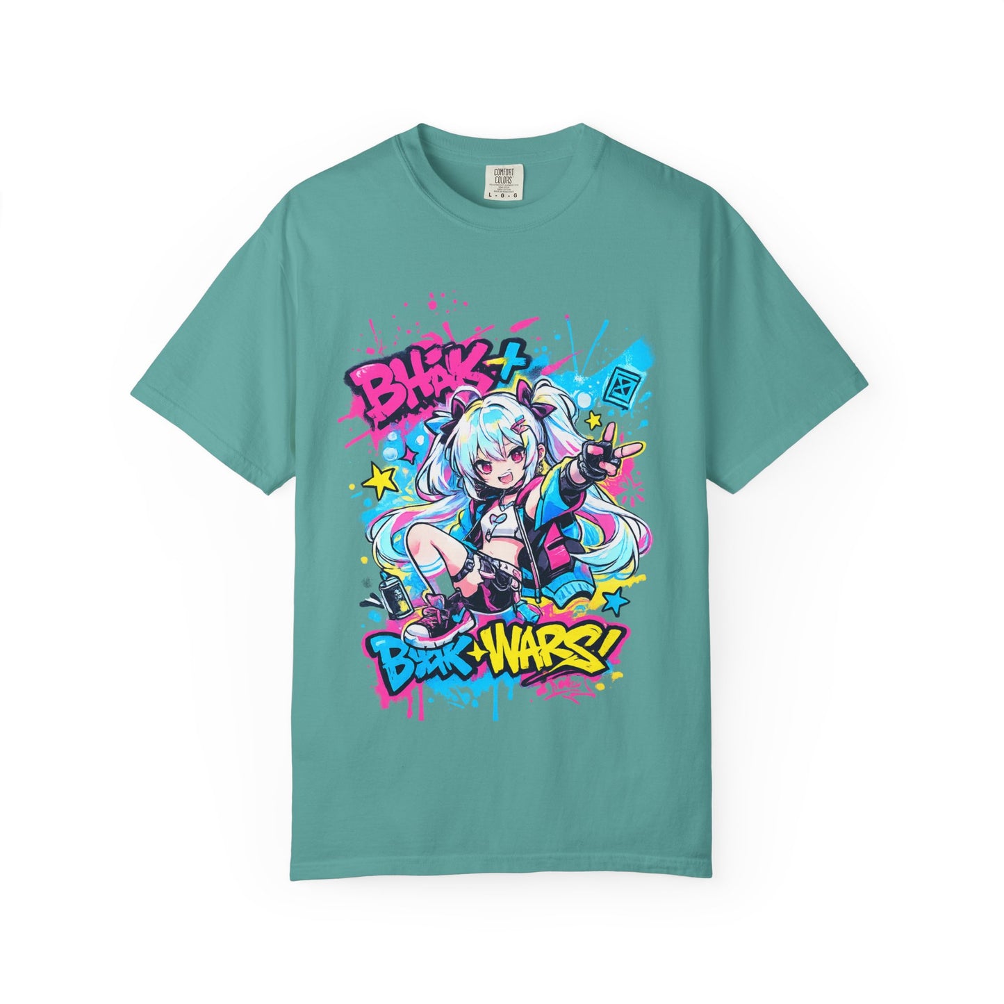 Anime Gamer Girl Graphic T-Shirt — "Blox Wars" Streetwear Tee