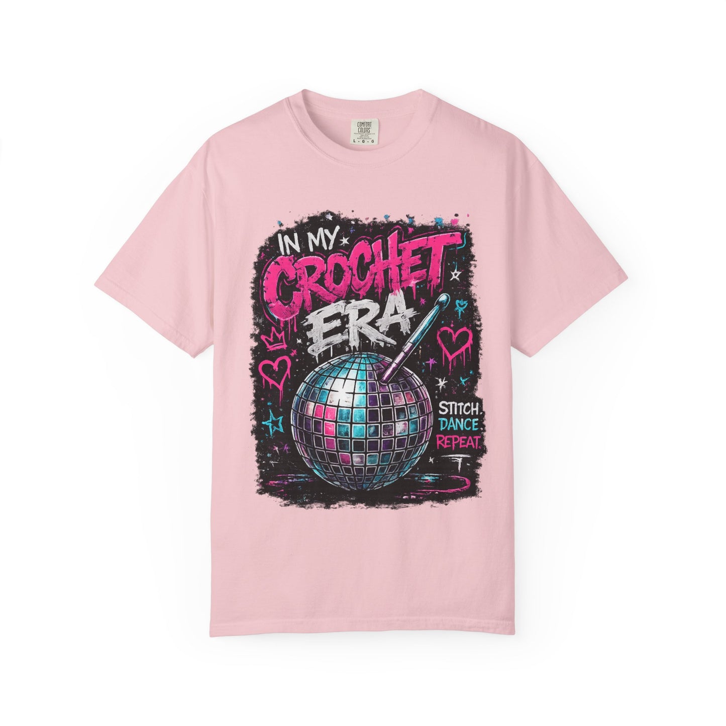 In My Crochet Era T-Shirt — Retro Disco Crochet Graphic Tee