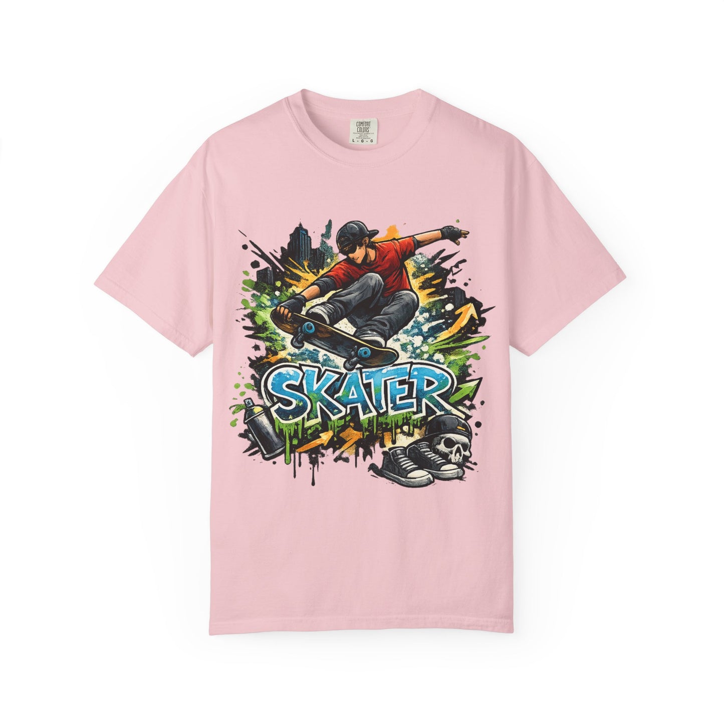 Skater Graphic T-Shirt — Urban Skateboarder Street Art Tee