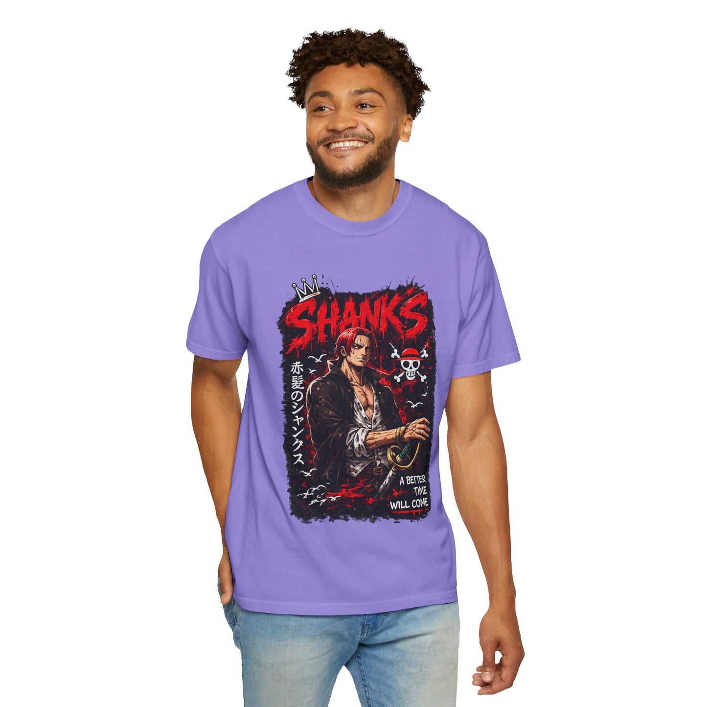 Shanks Anime Pirate Graphic T-Shirt — "A Better Time Will Come"