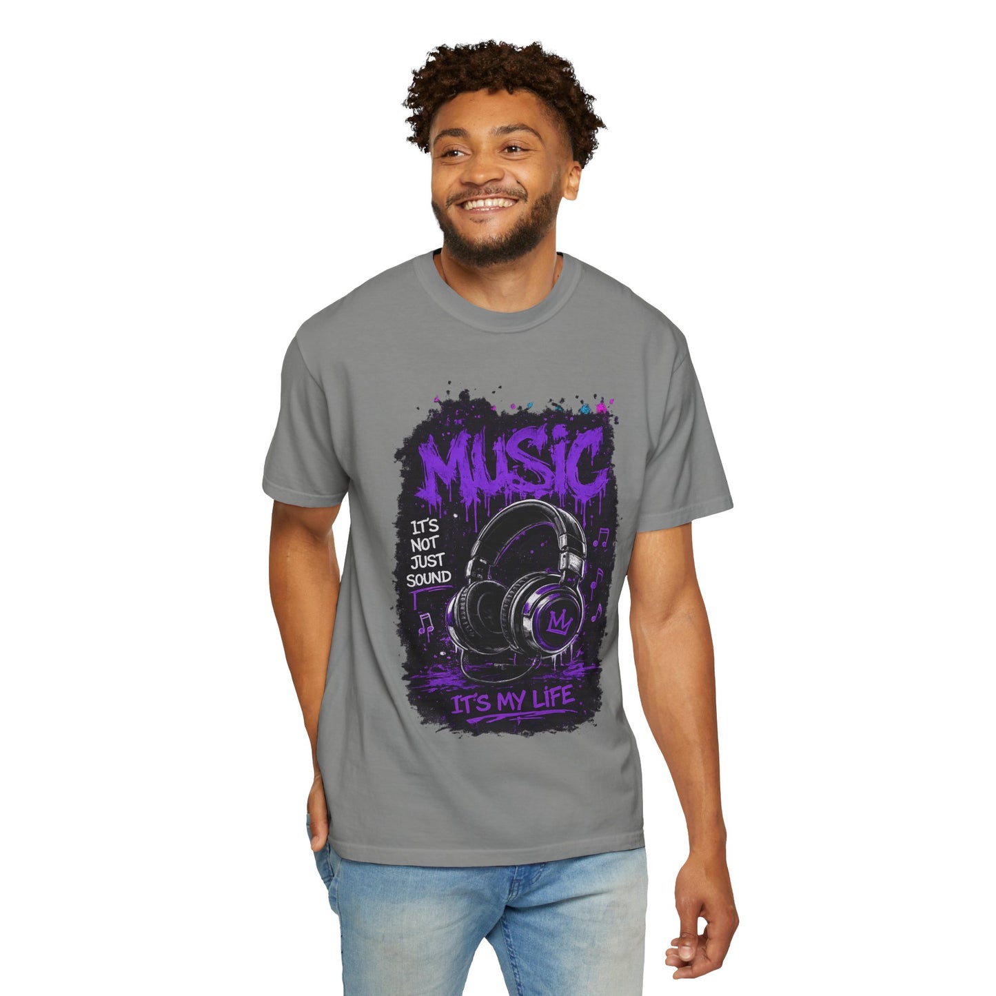 Music Is My Life T-Shirt — Headphones Graphic Tee