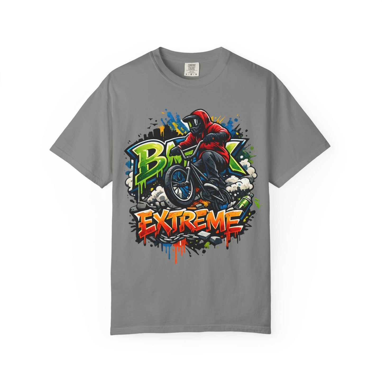 Extreme BMX Rider T-Shirt — Graffiti Stunt Bike Tee