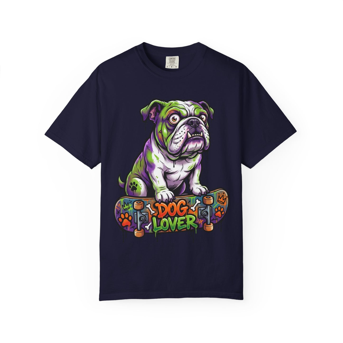 Dog Lover Skateboard Bulldog T-Shirt