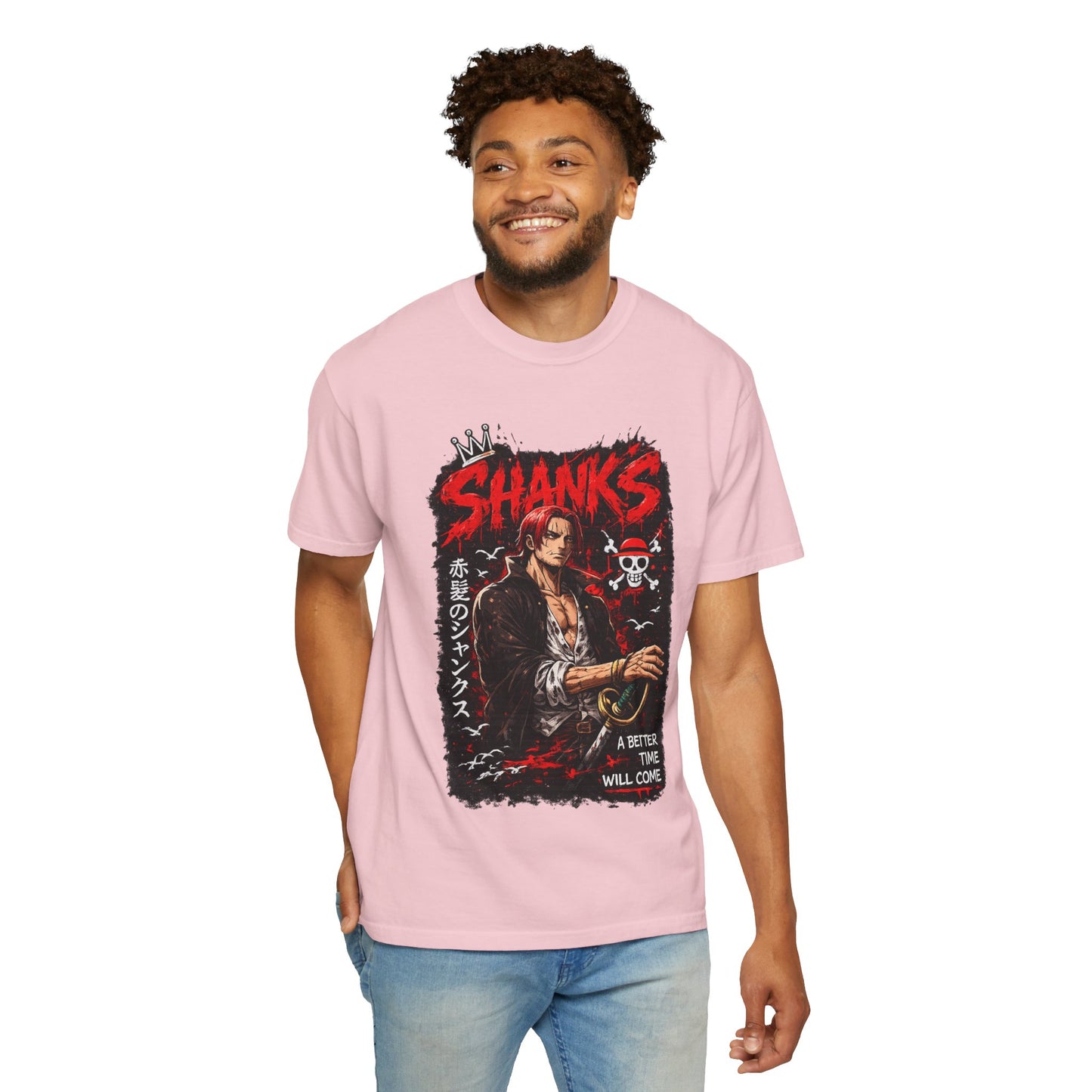 Shanks Anime Pirate Graphic T-Shirt — "A Better Time Will Come"