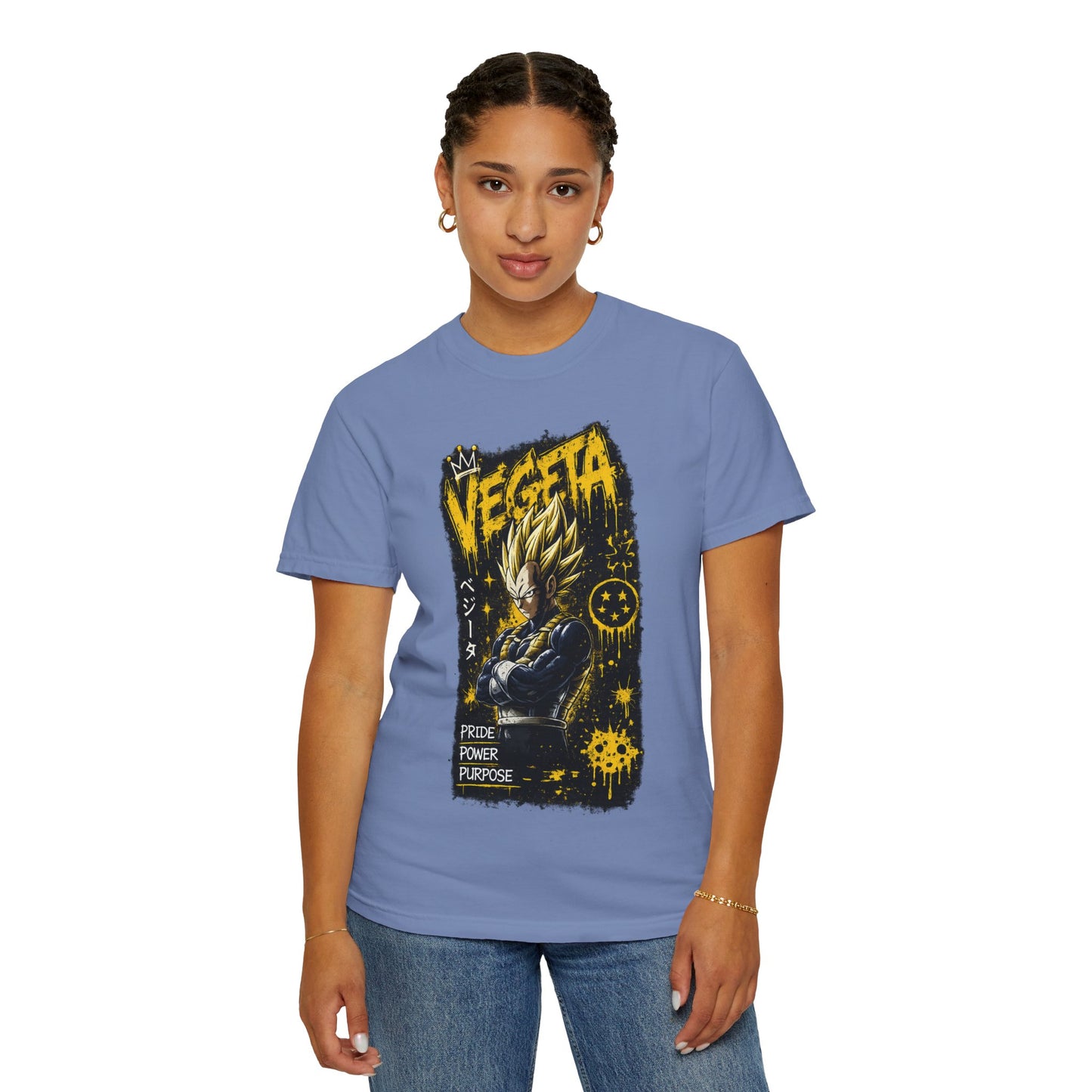 Vegeta Graphic T-Shirt — Pride Power Purpose Anime Tee