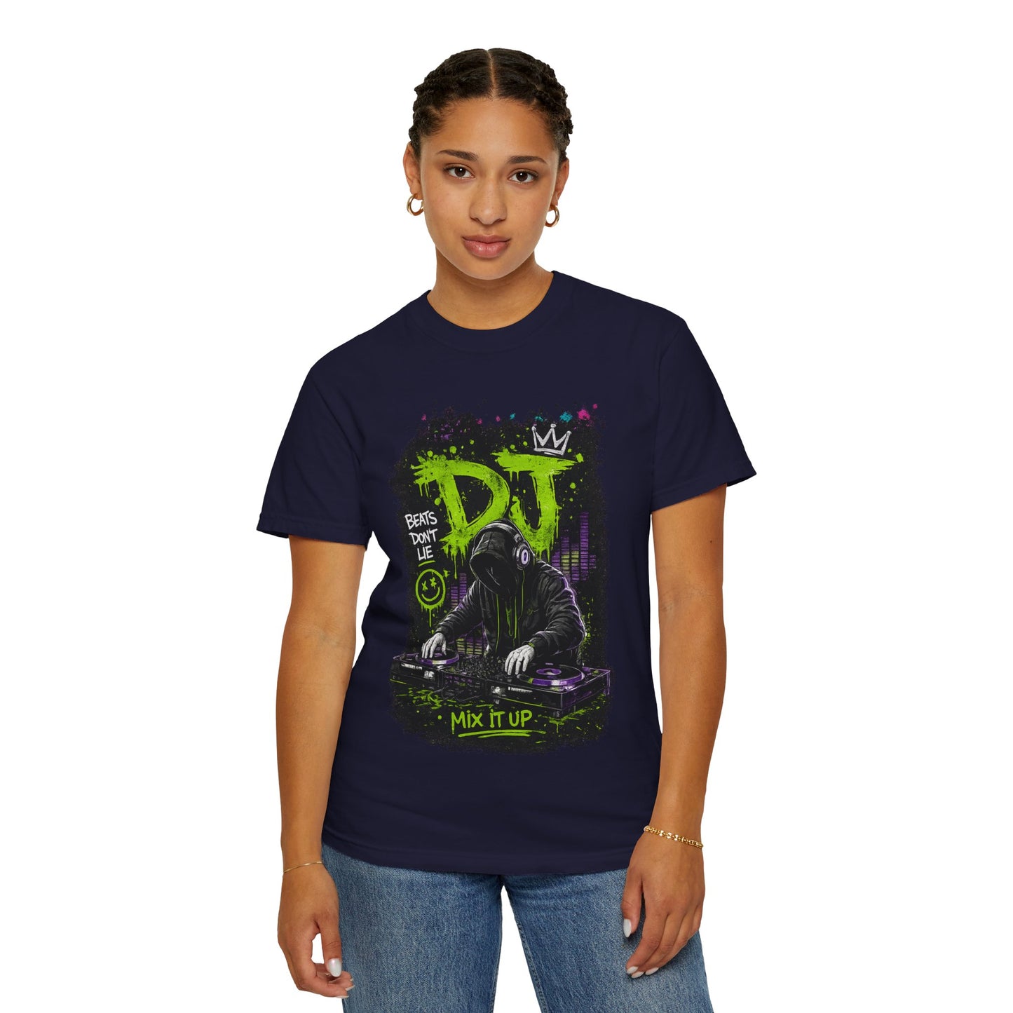 DJ Graffiti T-Shirt — "Beats Don’t Lie / Mix It Up" Streetwear Tee