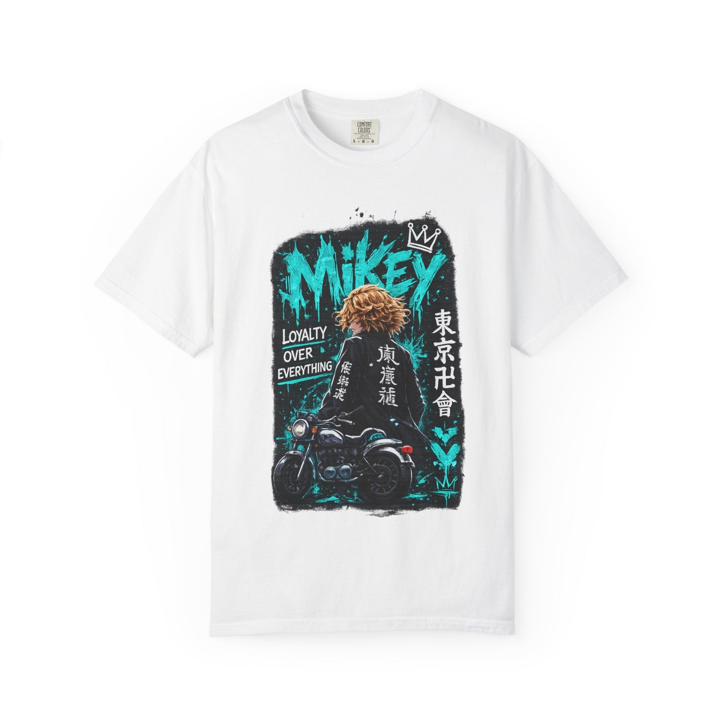 Mikey Motorcycle Graphic T-Shirt — "Loyalty Over Everything" Anime Streetwear