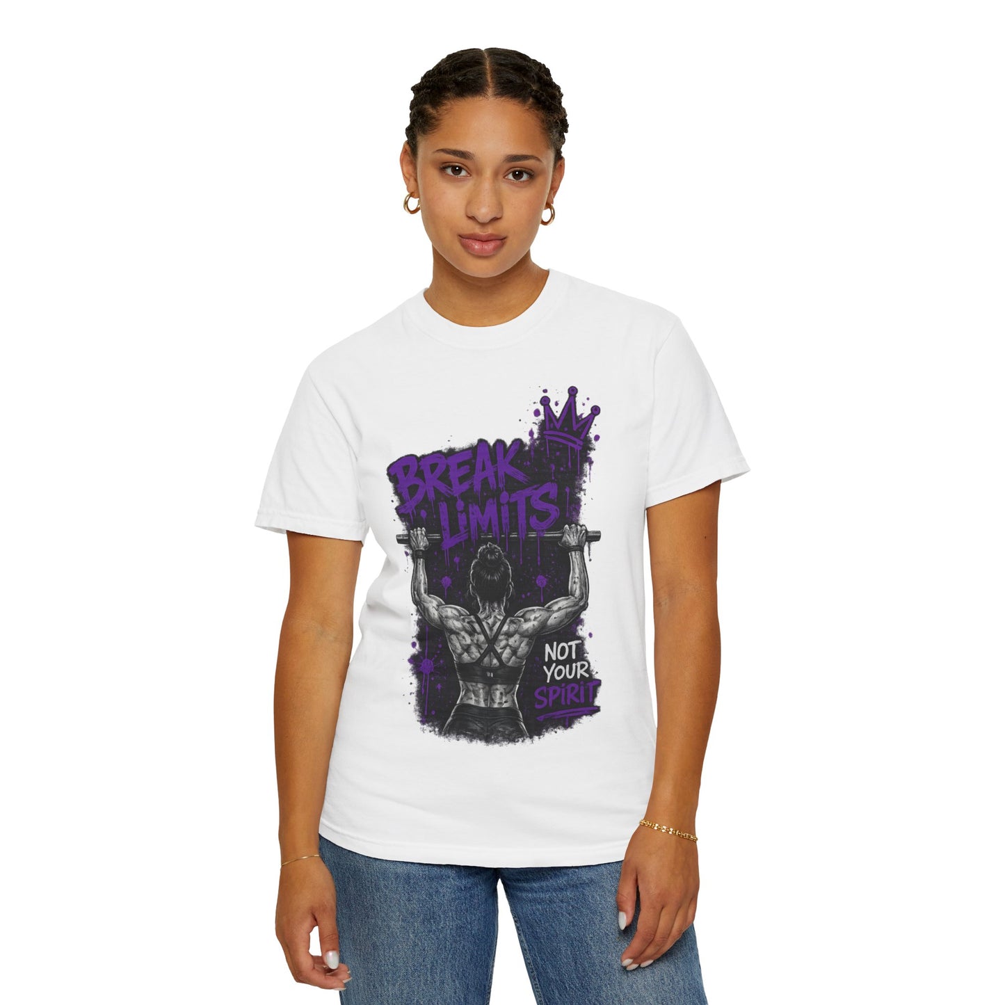 Break Limits Weightlifting T-Shirt – "Not Your Spirit" Gym Tee