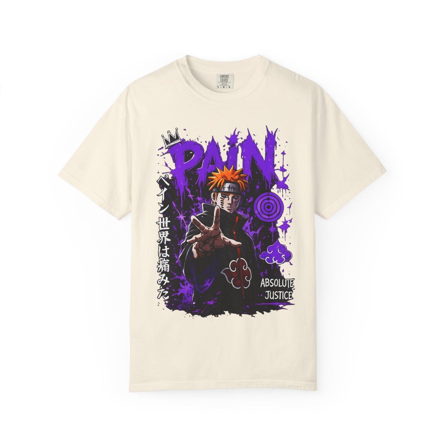Anime Pain Graphic T-Shirt — 'Pain' & Akatsuki Design with Japanese Text