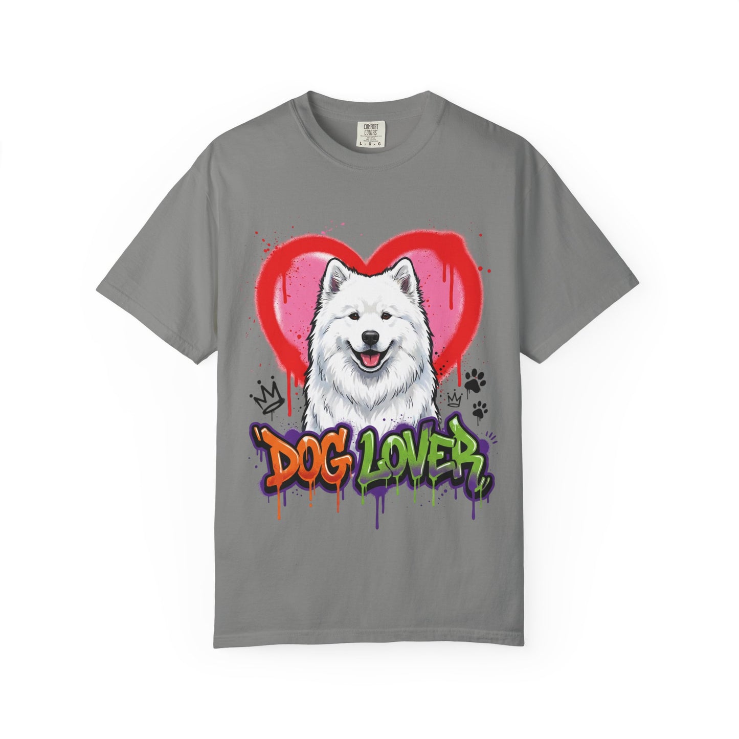 Dog Lover T-Shirt — Cute Samoyed Heart Graphic Tee