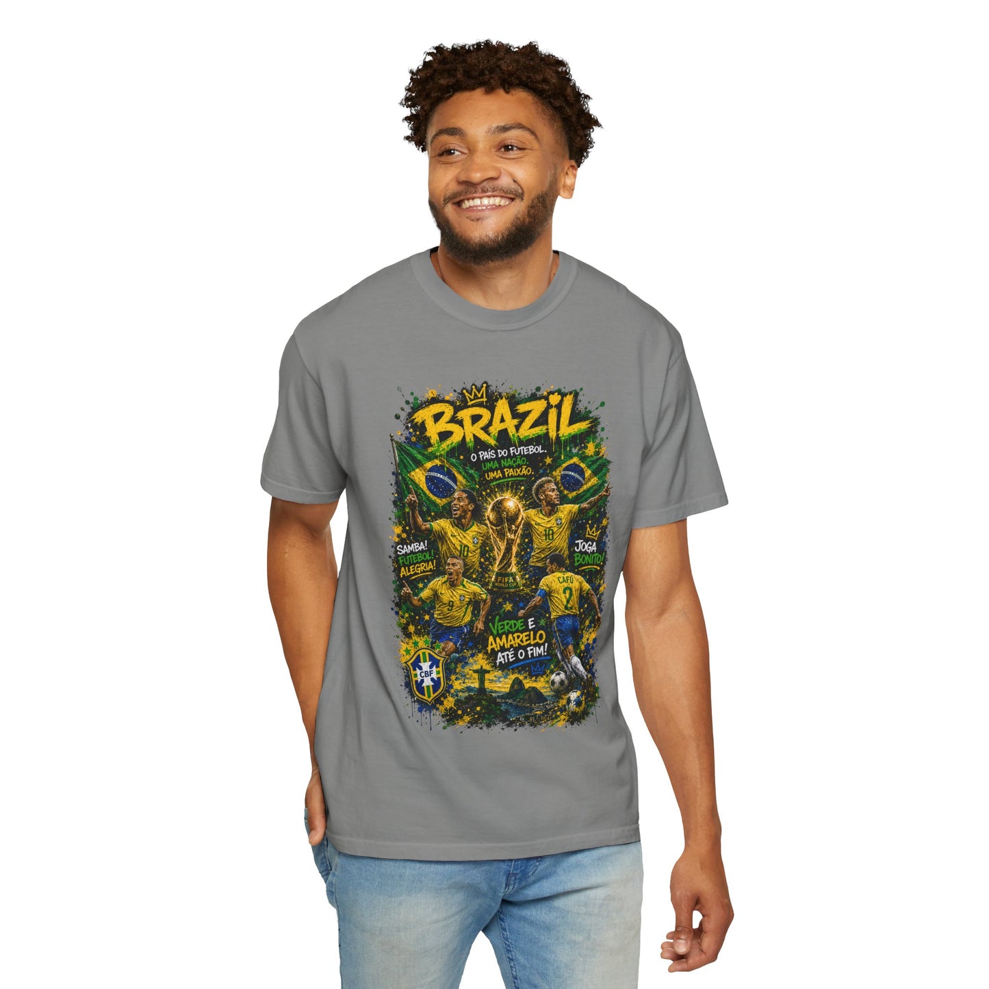 Brazil Football Players T-shirt | Brazilian Soccer Graphic Tee