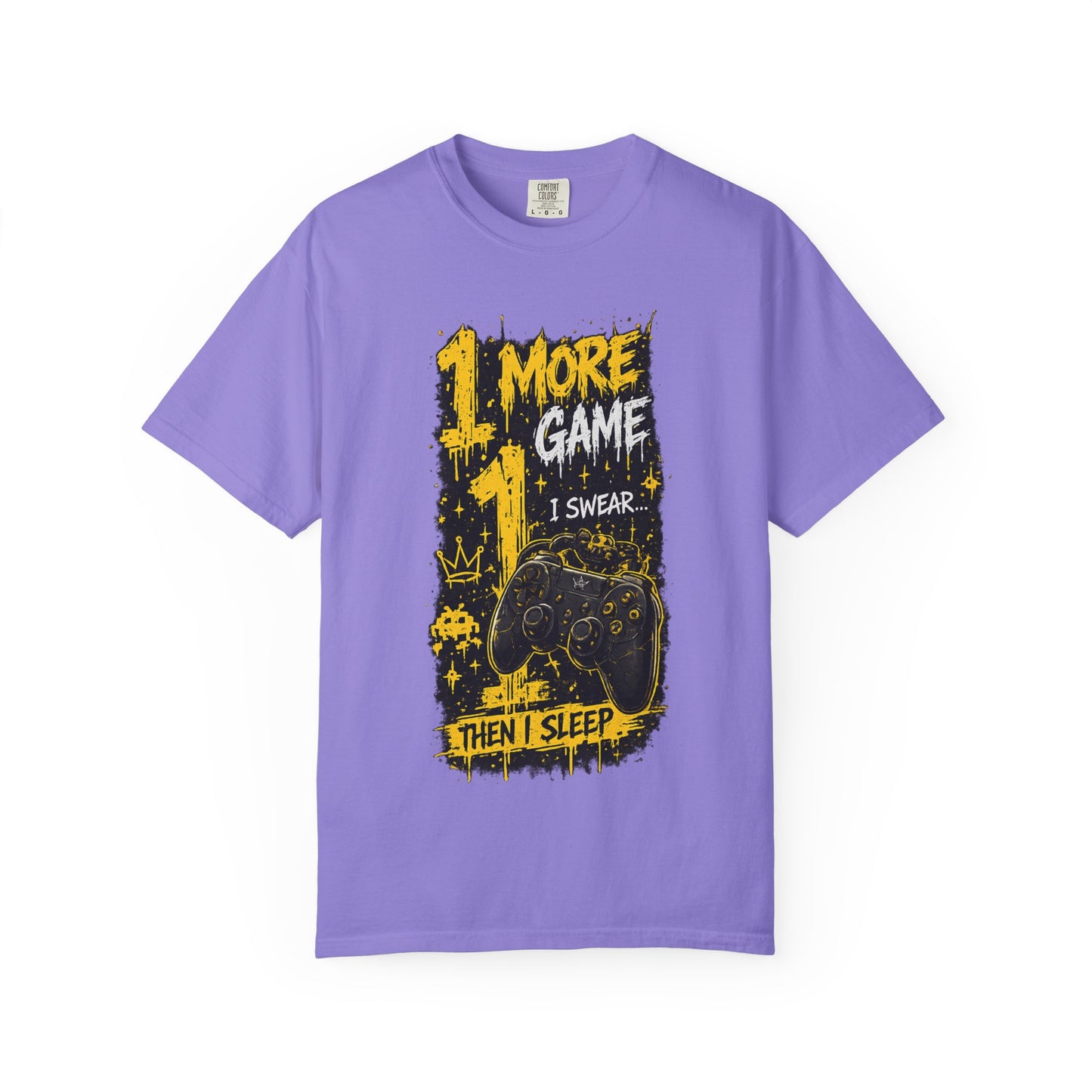Gaming T-Shirt — “1 More Game I Swear Then I Sleep” Graphic Tee