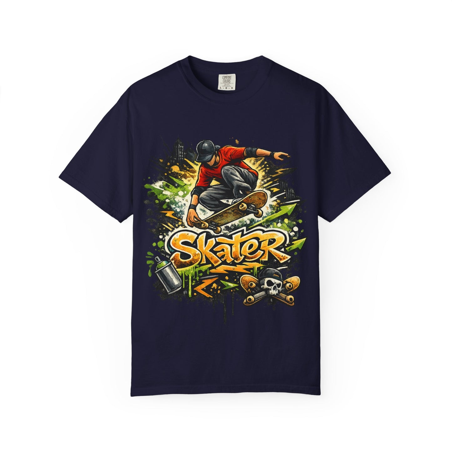 Skater Graphic T-Shirt - Unisex Garment-Dyed Tee for Skate Lovers