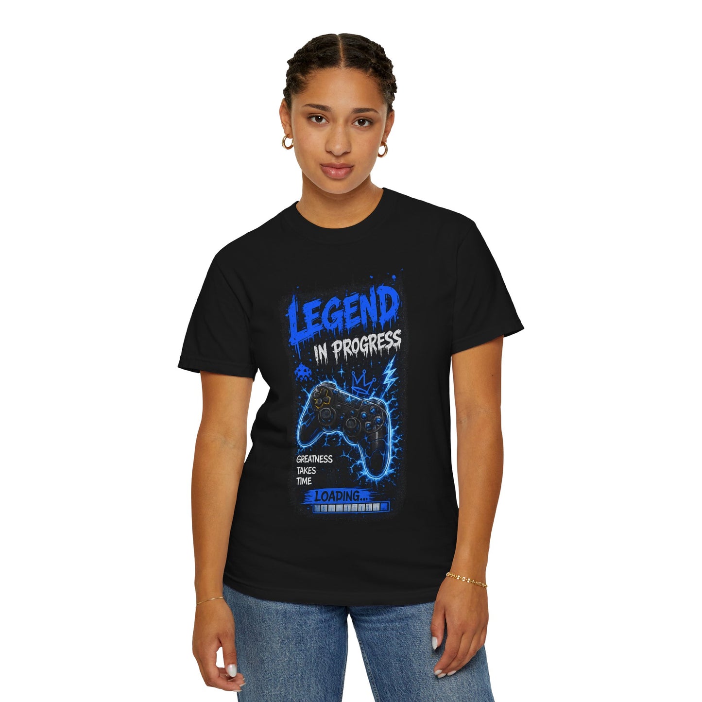 Legend in Progress Gamer T-Shirt — "Legend in Progress" Graphic Tee with Controller