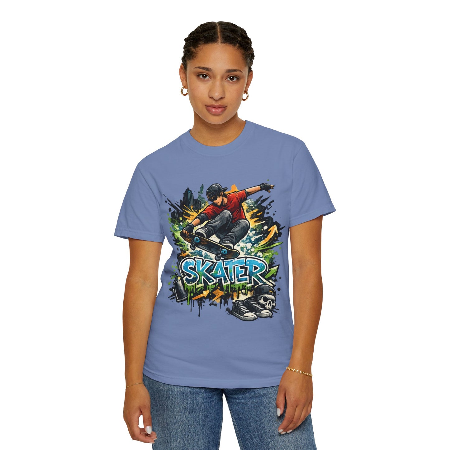Skater Graphic T-Shirt — Urban Skateboarder Street Art Tee
