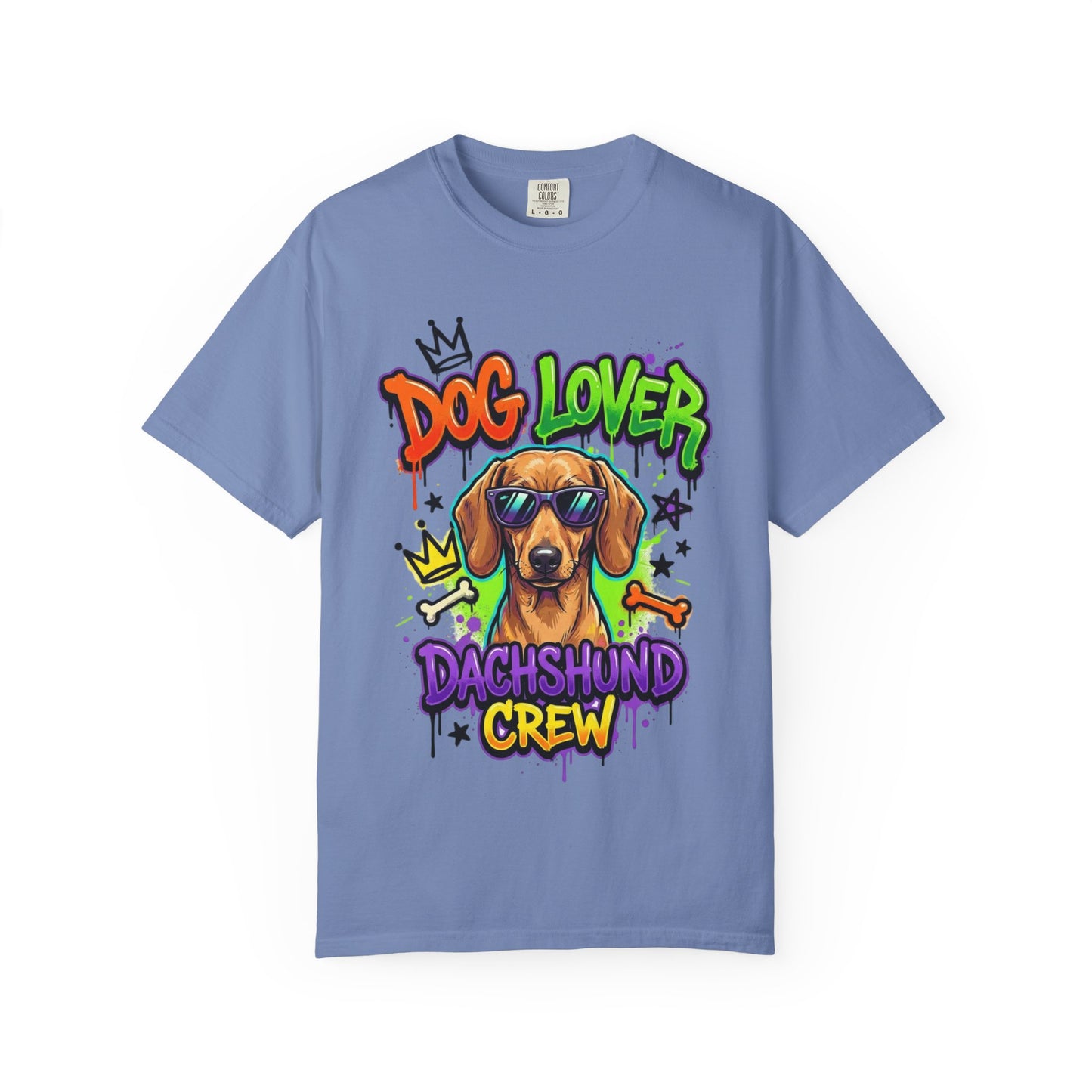 Dachshund Crew Dog Lover T-Shirt — Retro Graffiti Wiener Dog Tee