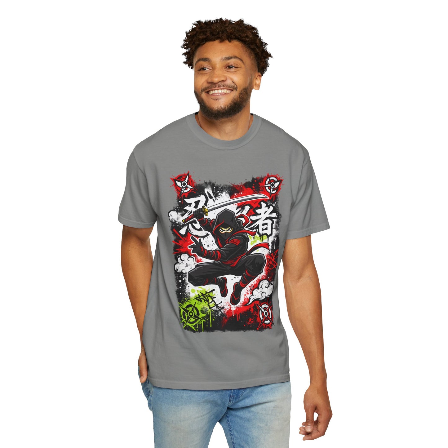 Ninja Warrior Graphic T-Shirt — Japanese Kanji Samurai Streetwear