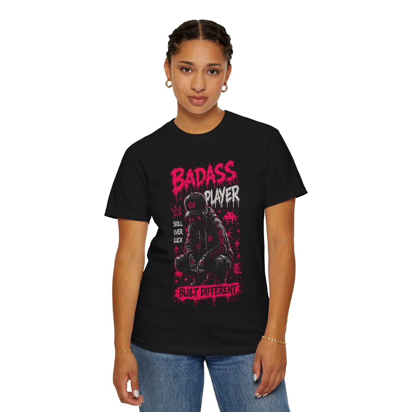 Badass Player Graphic T-Shirt — “Built Different” Gaming Tee