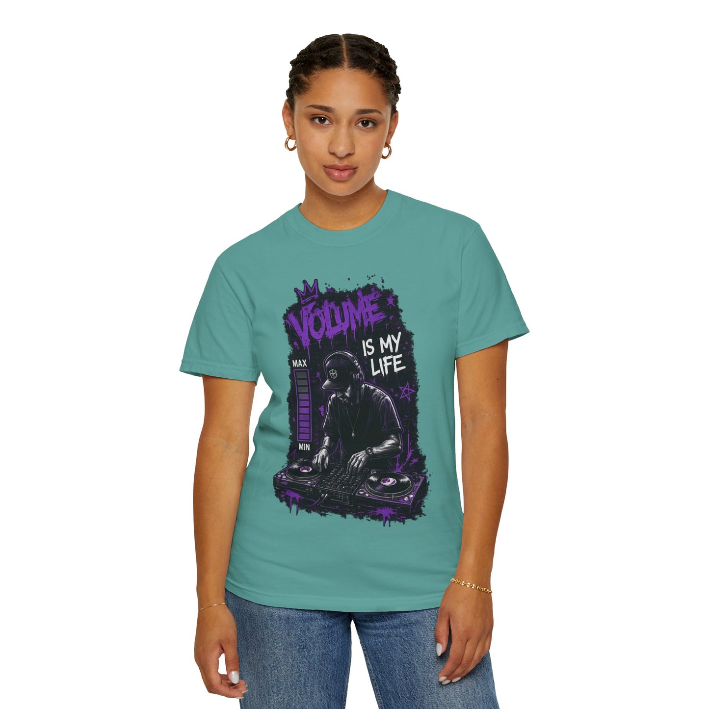 Volume Is My Life DJ T‑Shirt — Graphic Turntable Tee for Music Lovers