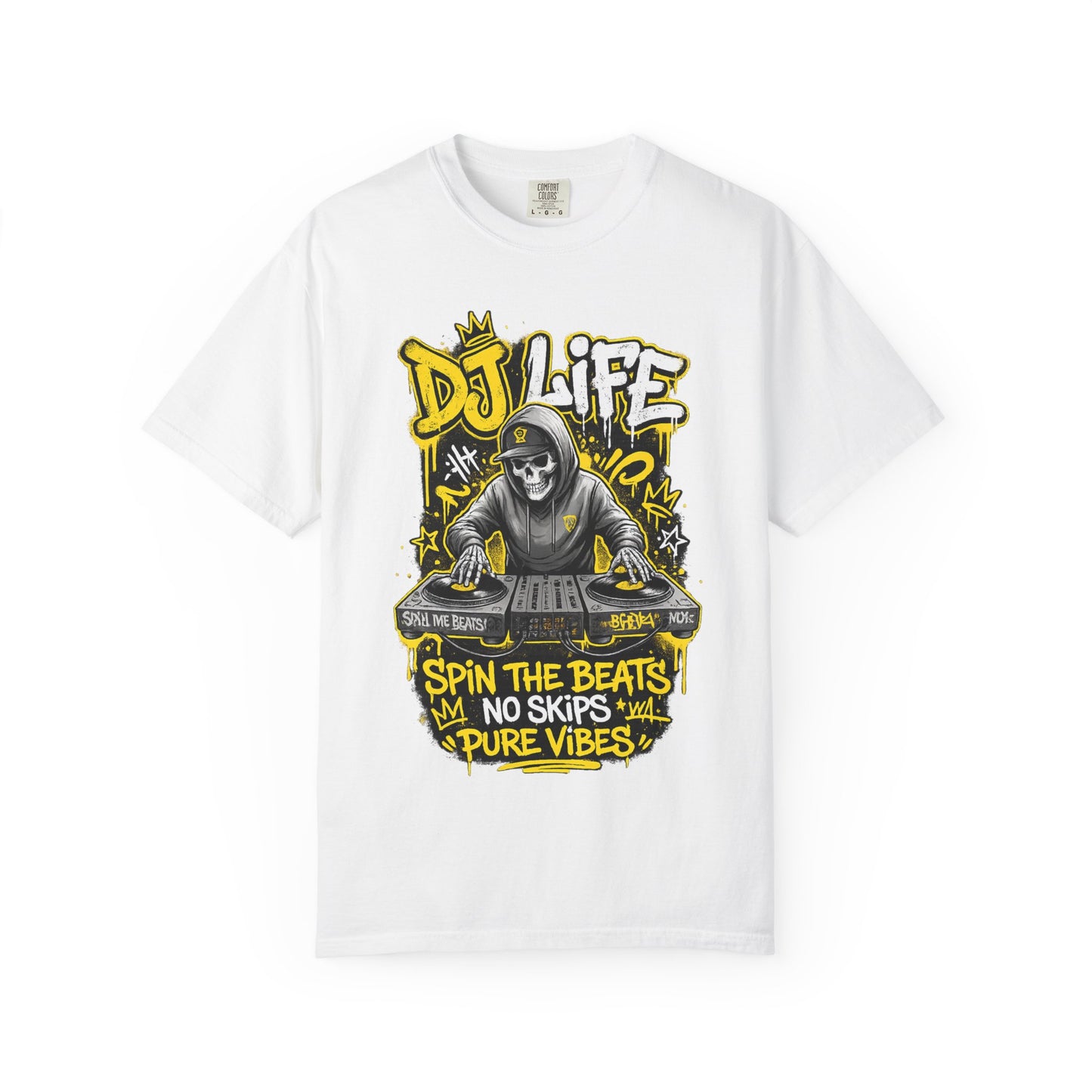 DJ Life T-Shirt — "Spin the Beats, No Skips, Pure Vibes" Graphic Tee