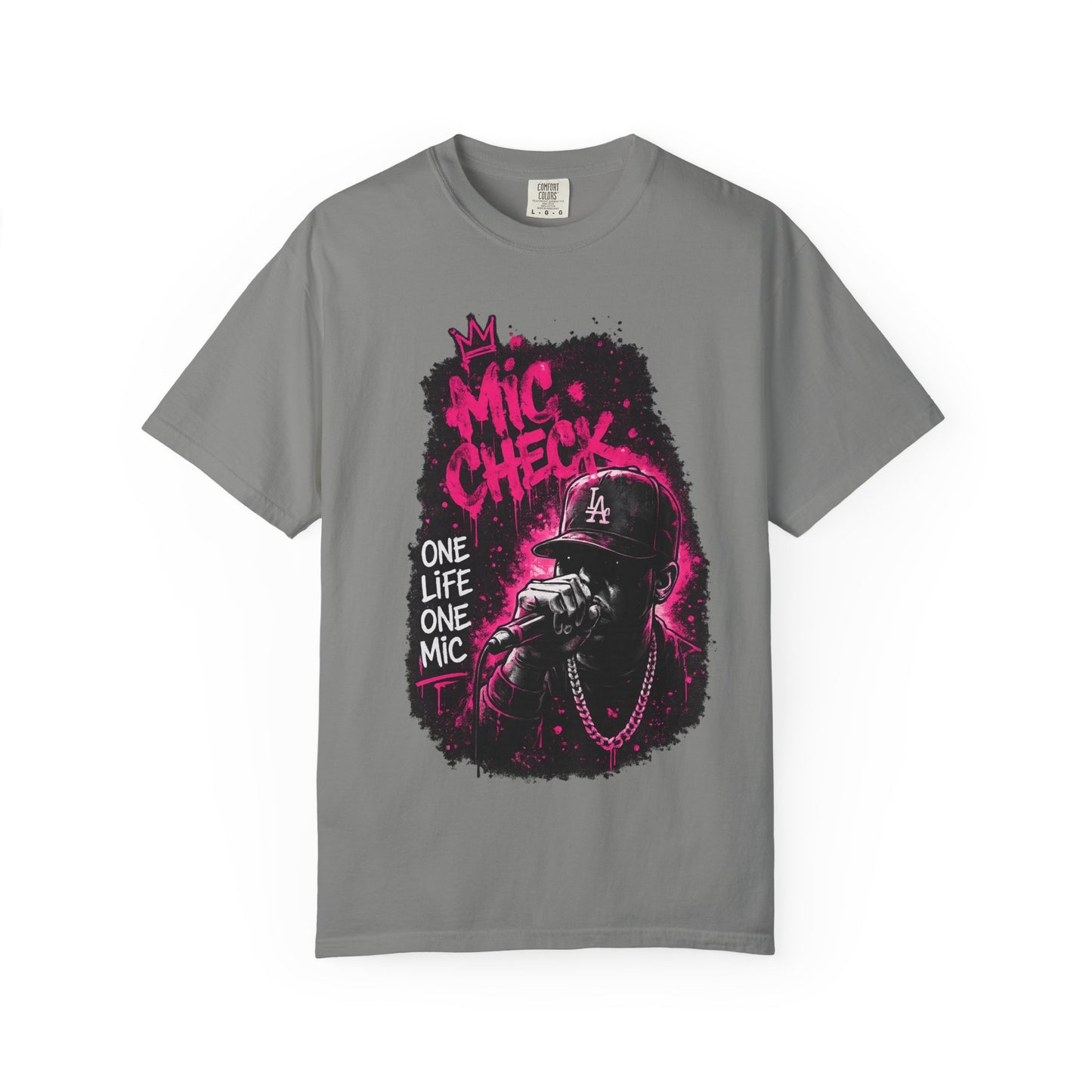 Mic Check T-Shirt — One Life One Mic Hip-Hop Graphic Tee