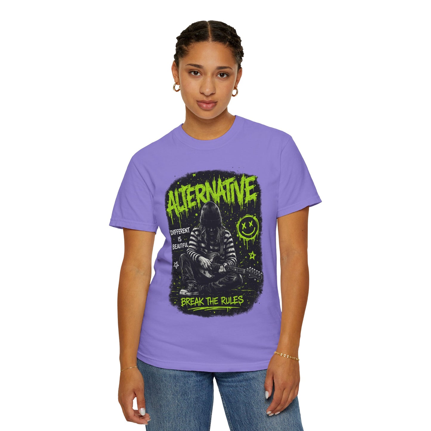 Alternative 'Break the Rules' Music Graphic T-Shirt