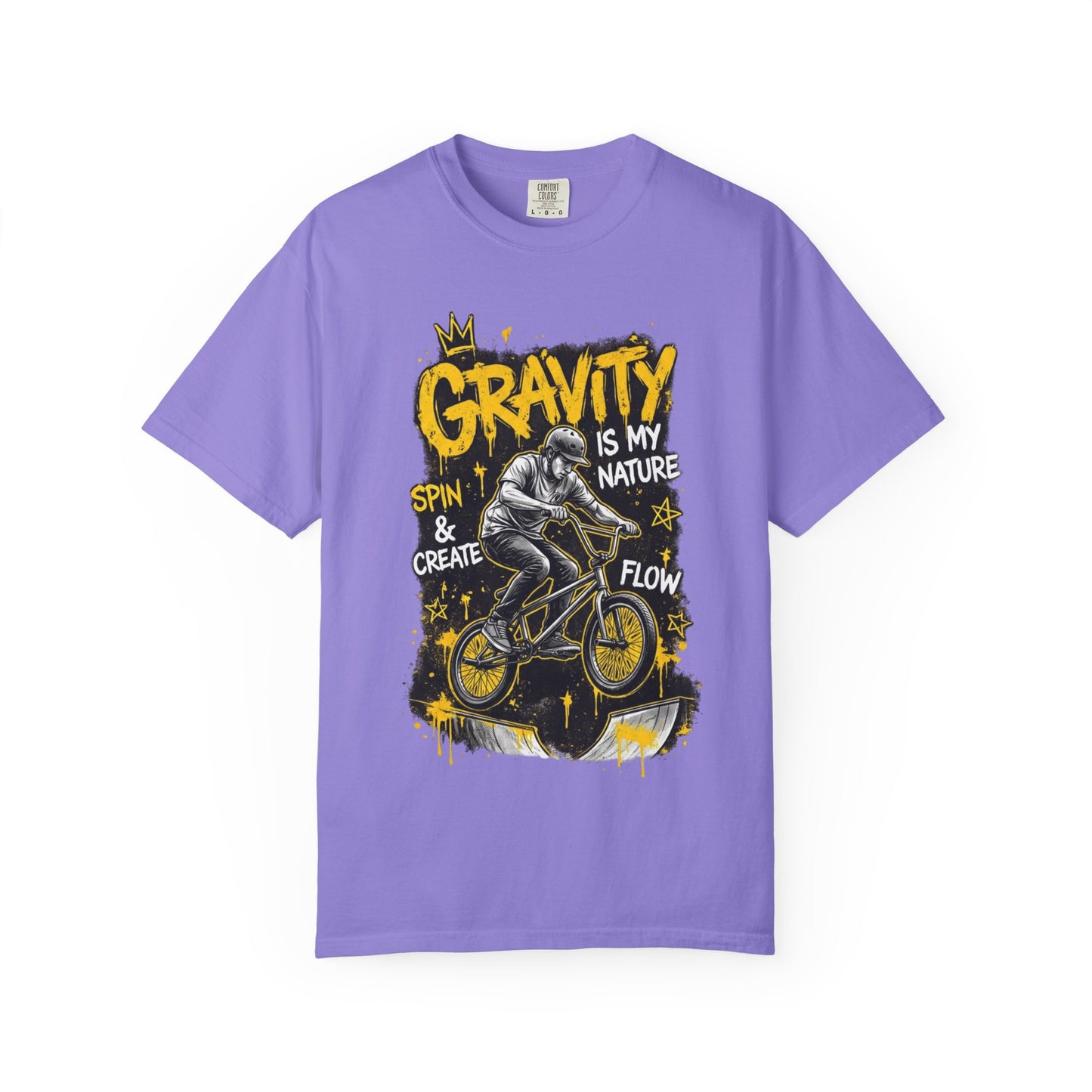 Gravity Is My Nature BMX T-Shirt — Spin, Create & Flow Graphic Tee