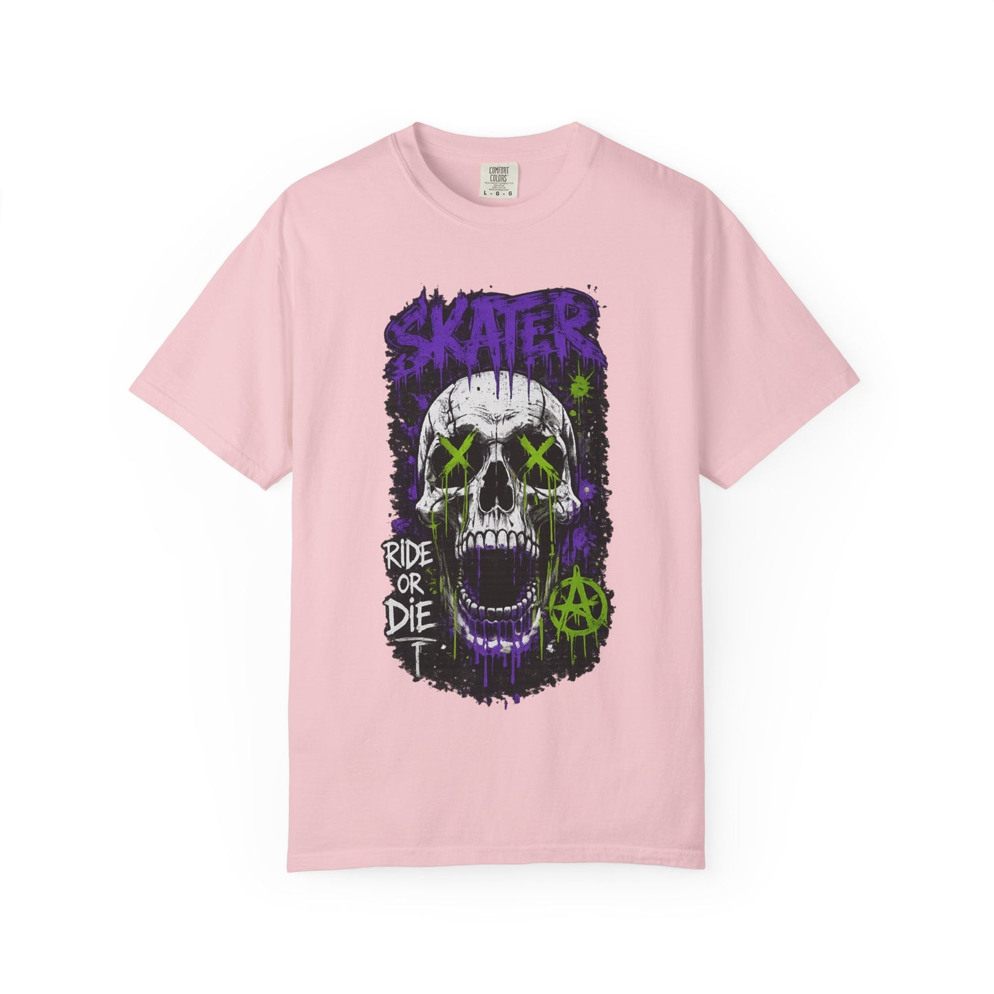 Skater Skull T-Shirt — "Ride or Die" Graphic Tee