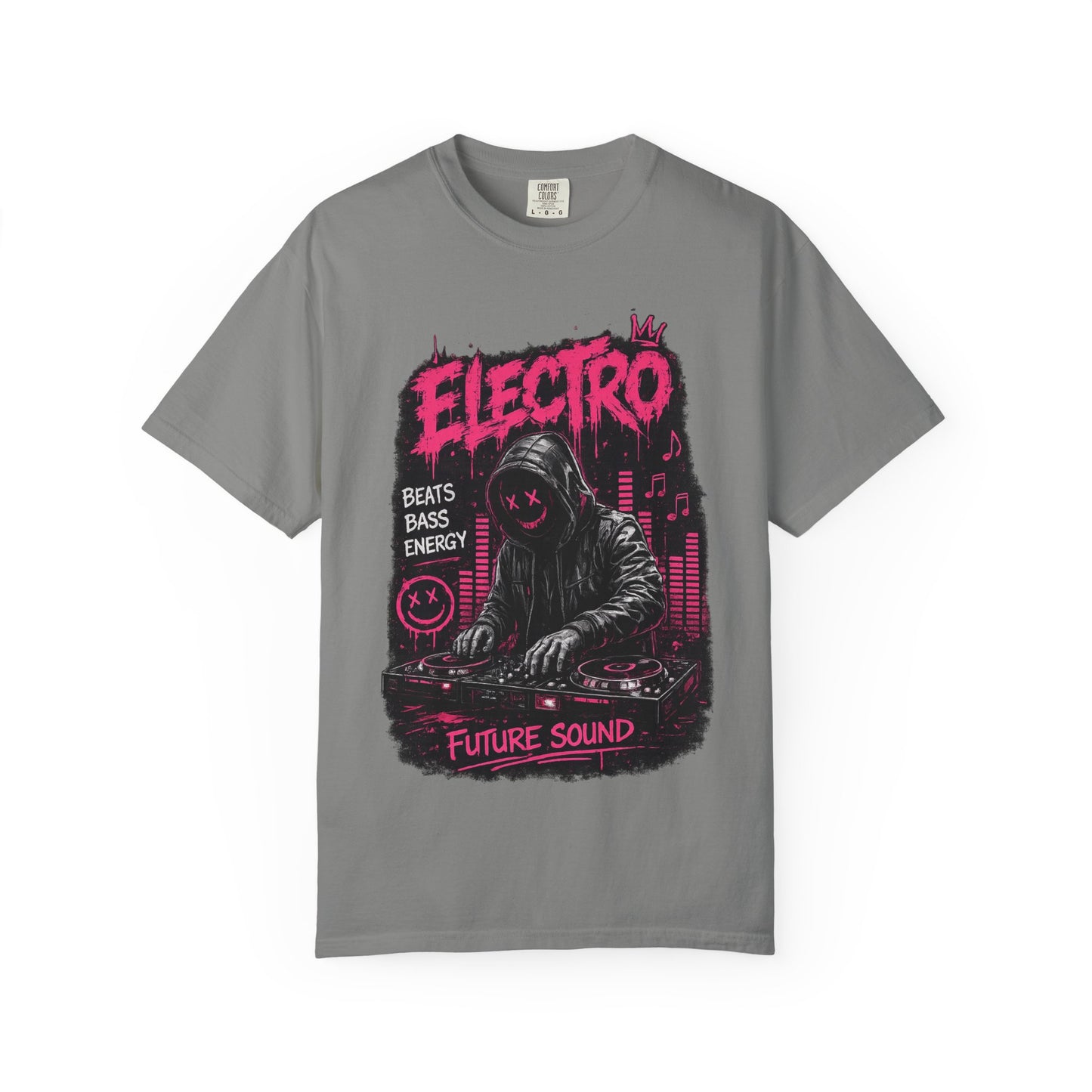Electro DJ Graphic T-Shirt — "Future Sound" Music Neon Rave Tee