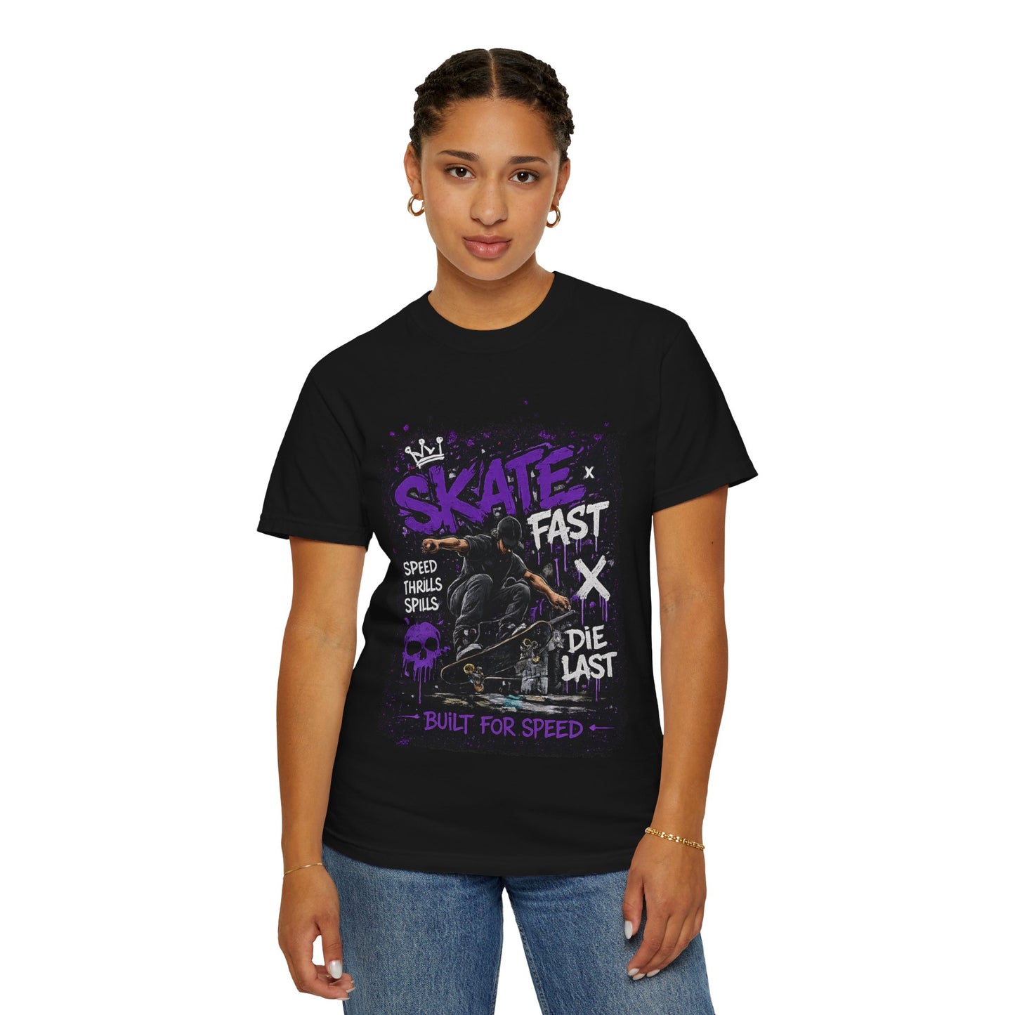 Skate Fast Skateboard T‑Shirt — "Built for Speed" Graphic Tee
