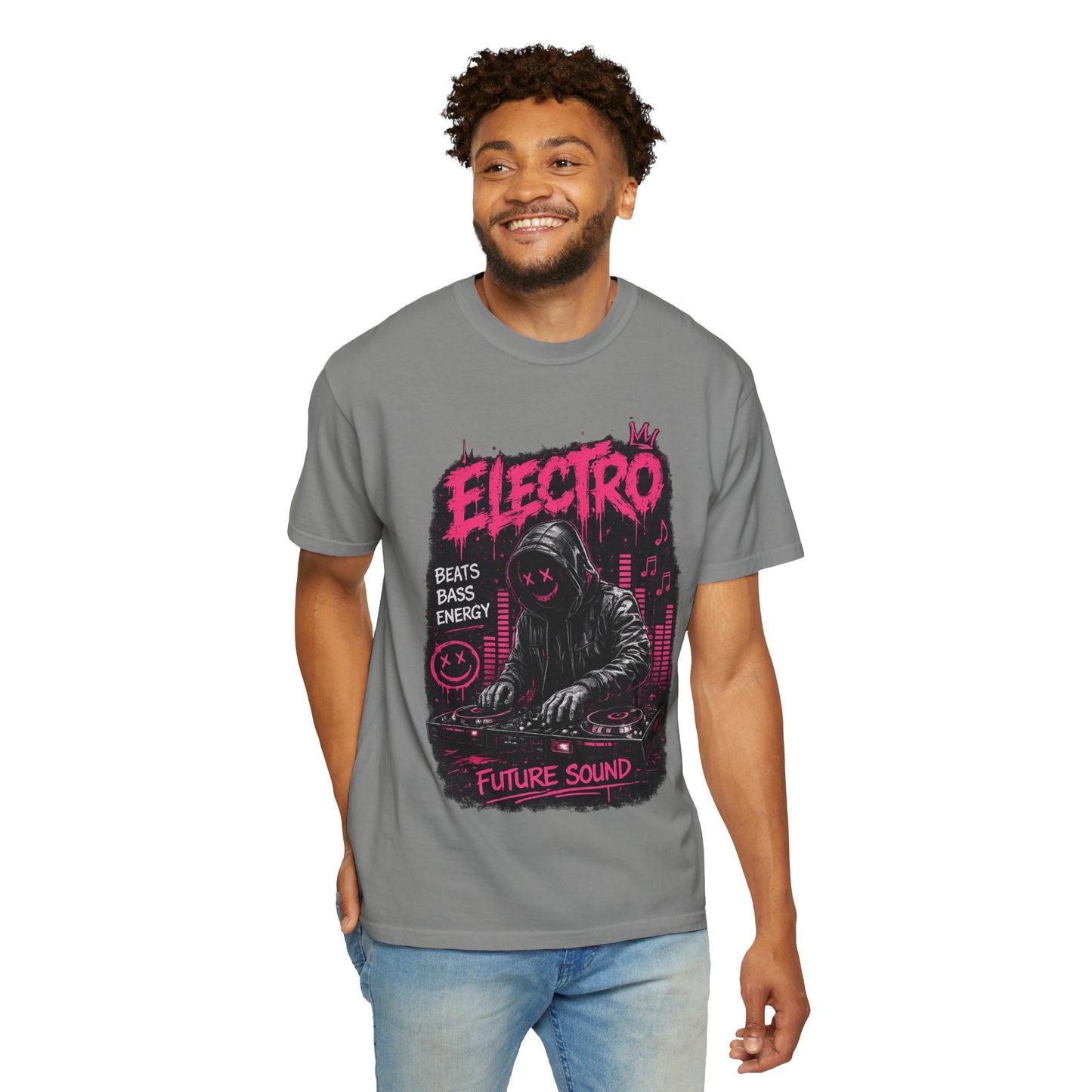 Electro DJ Graphic T-Shirt — "Future Sound" Music Neon Rave Tee