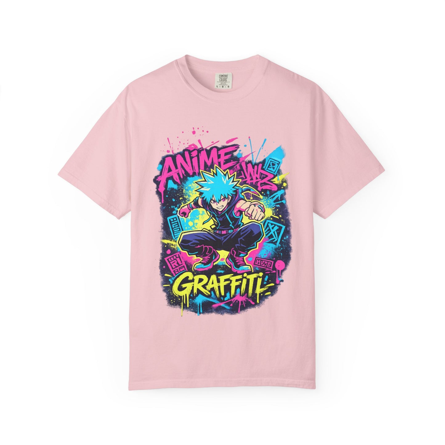 Anime Graffiti T-Shirt — Neon Street Art Skate Anime Design