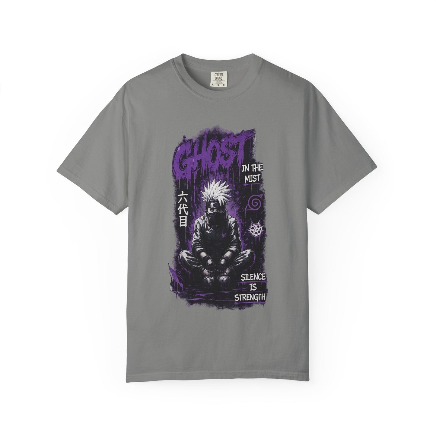 Ghost in the Mist Graphic T-Shirt — "Silence is Strength" Anime Tee
