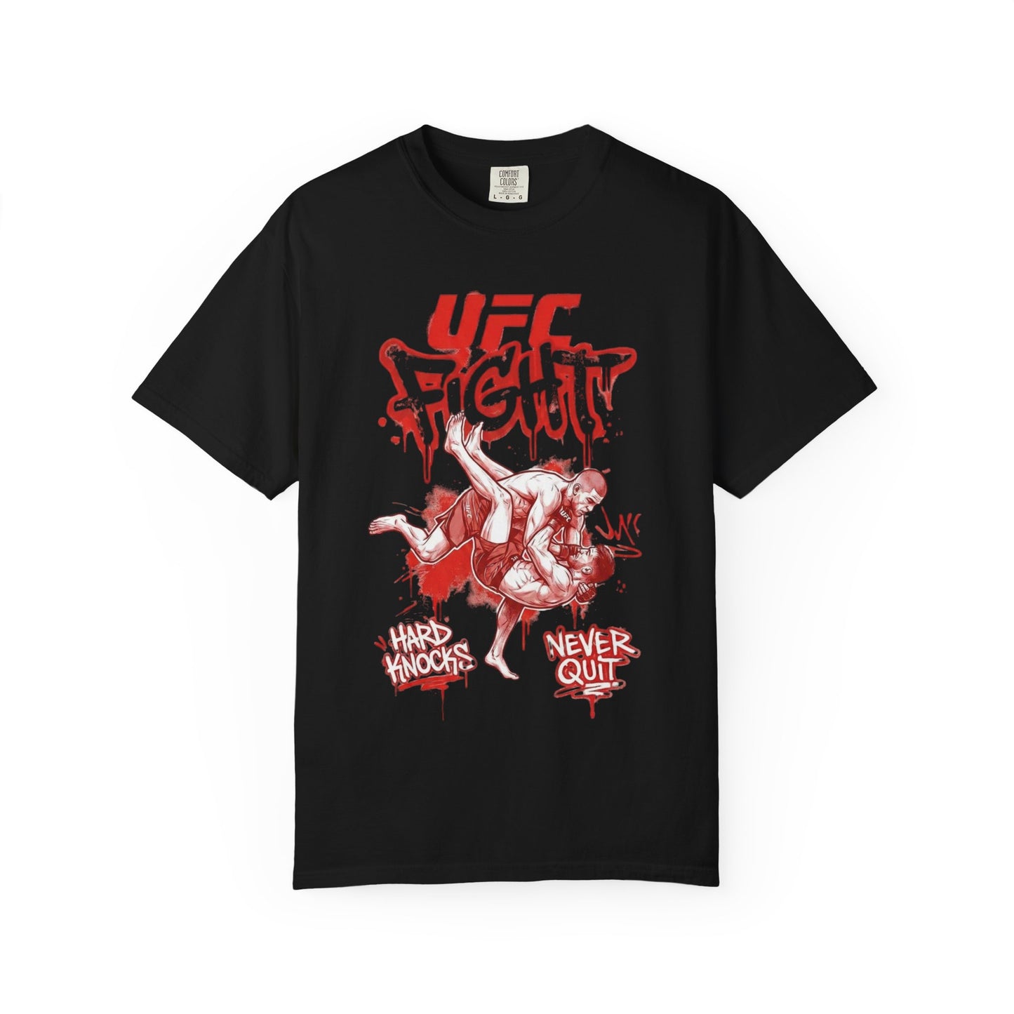 UFC Fight T-Shirt — 'Never Quit' MMA Graphic Tee
