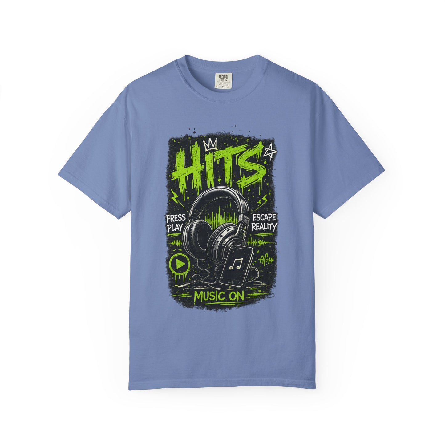 Hits Headphones Graphic T-Shirt — Music On Streetwear Tee