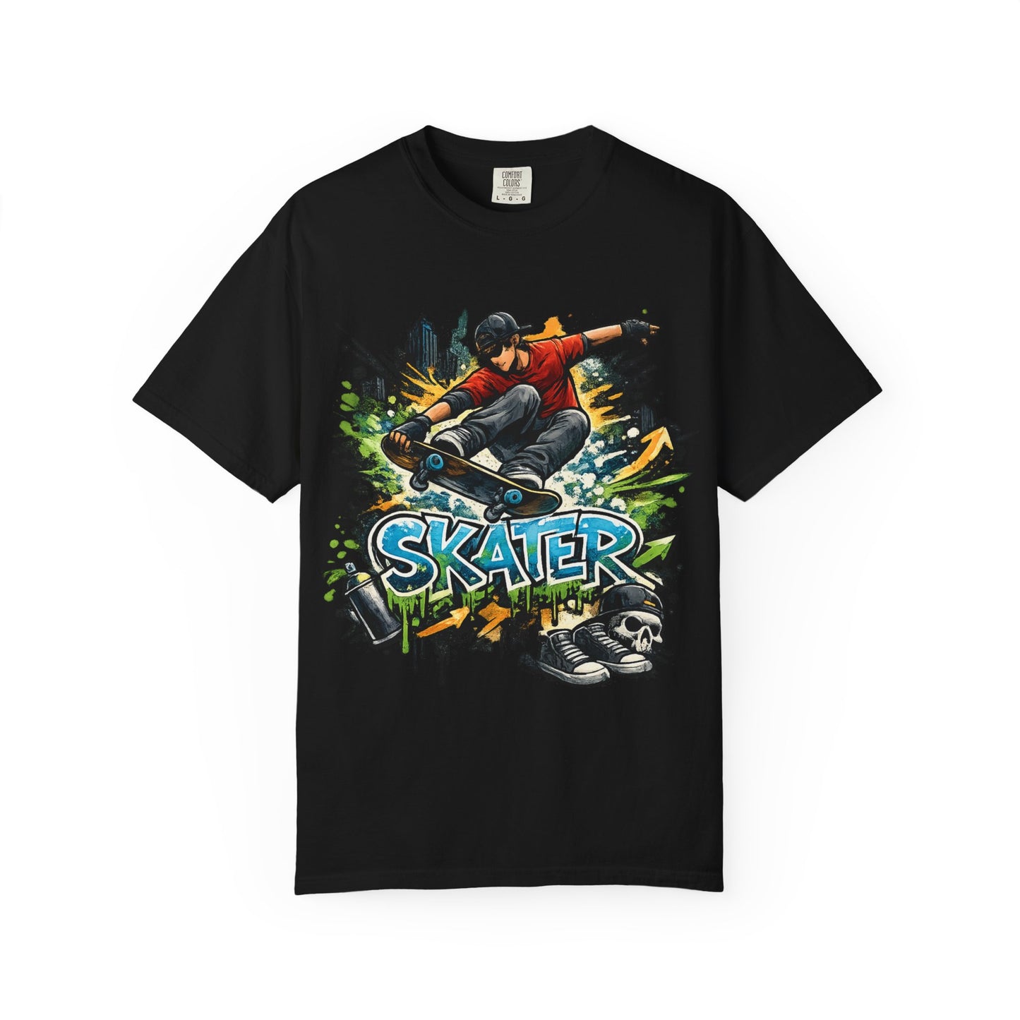 Skater Graphic T-Shirt — Urban Skateboarder Street Art Tee