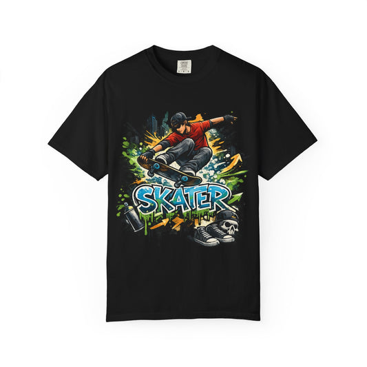 Skater Graphic T-Shirt — Urban Skateboarder Street Art Tee