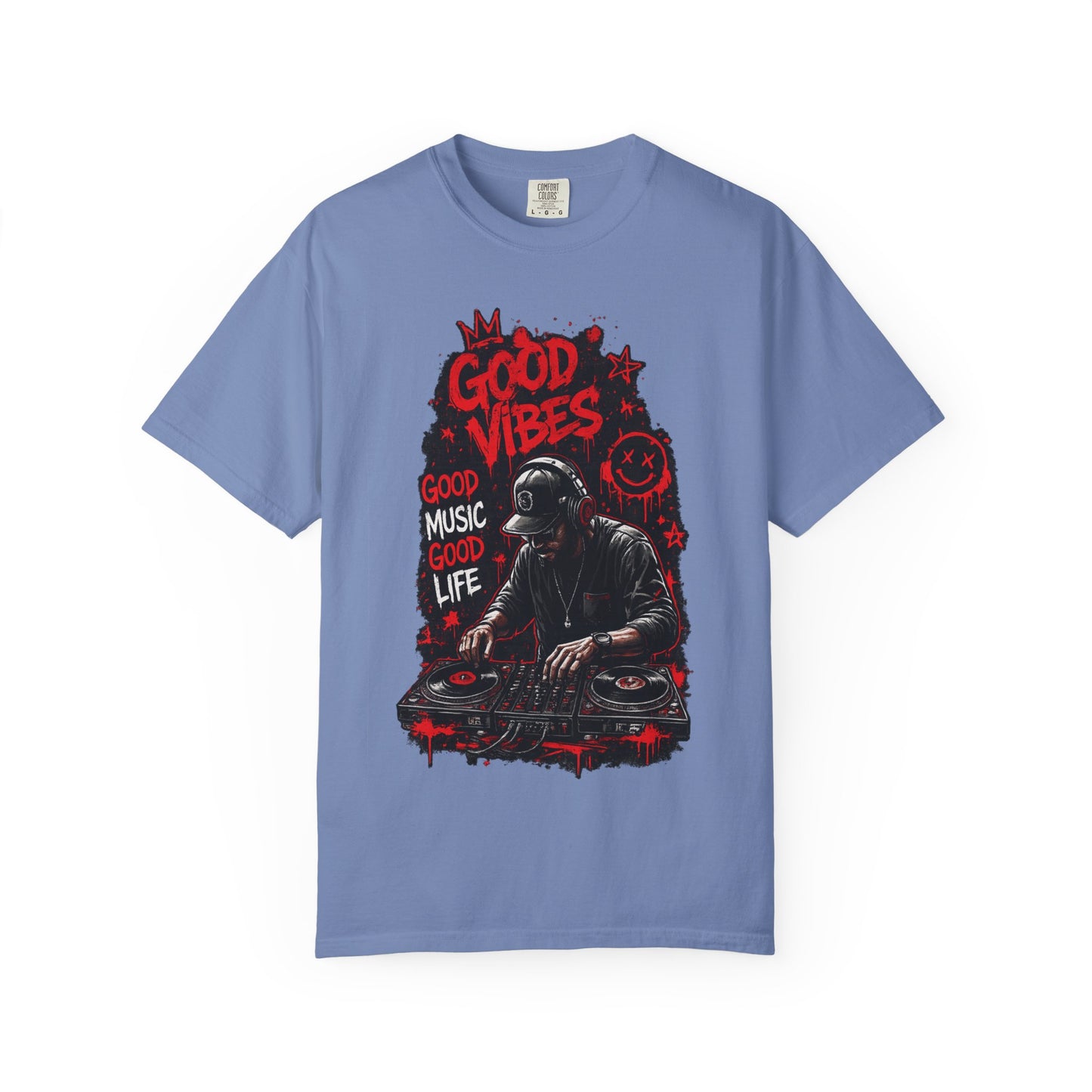 Good Vibes DJ T-Shirt — 'Good Music Good Life' Graphic Tee