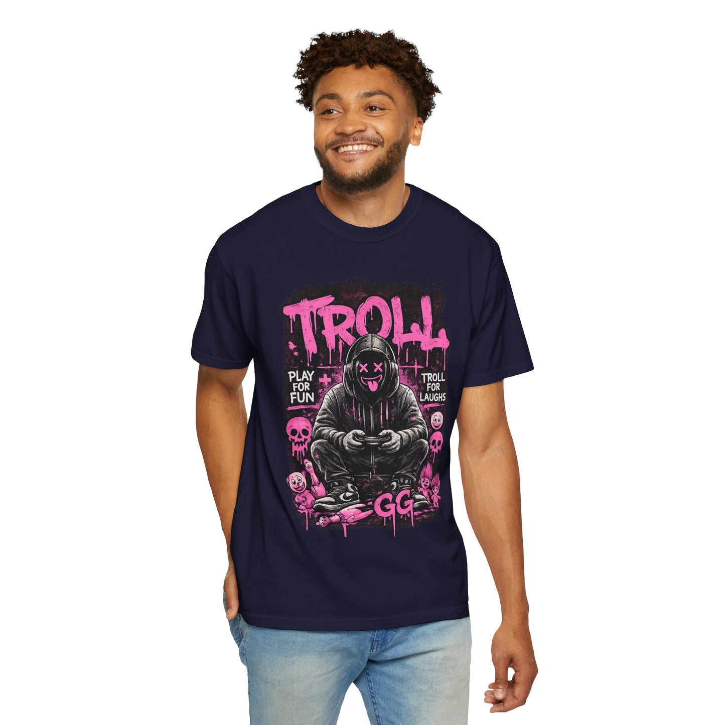 Troll Gamer Hoodie Graphic Tee | Gamer Skull Streetwear