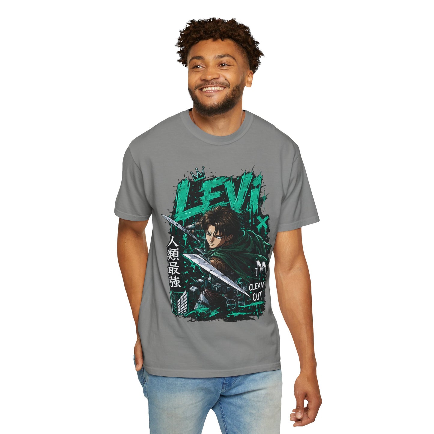 Levi Anime T-Shirt — 'Clean Cut' Attack Gear Tee