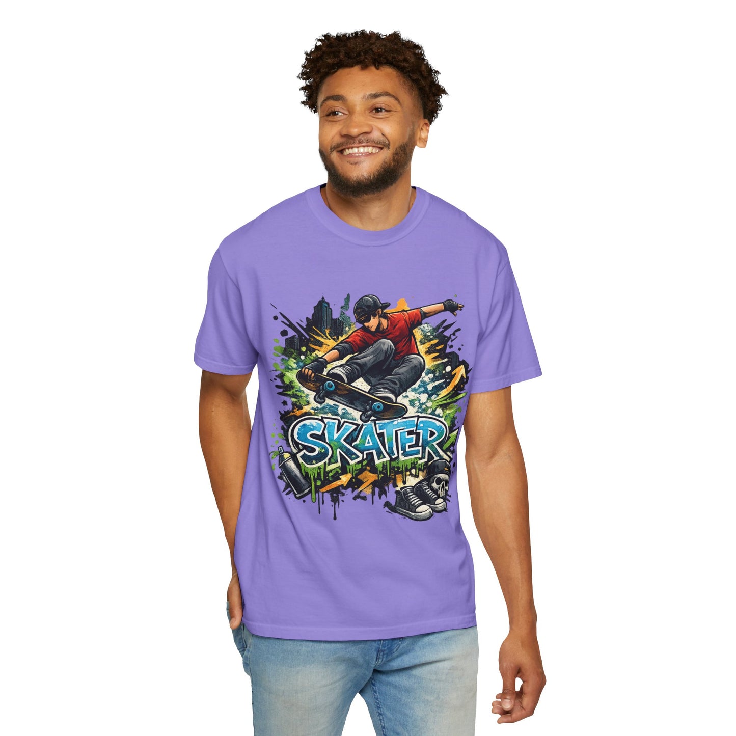 Skater Graphic T-Shirt — Urban Skateboarder Street Art Tee